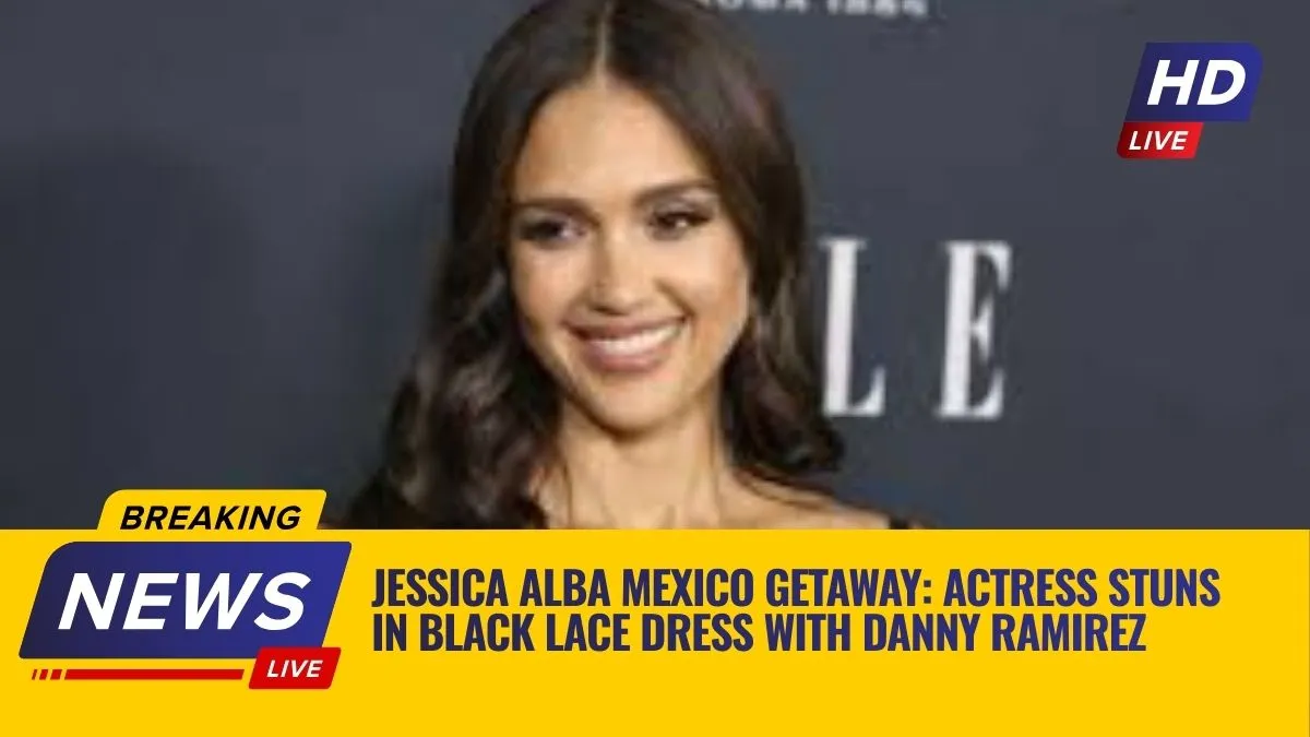 Jessica Alba Mexico Getaway: Actress Stuns in Black Lace Dress With Danny Ramirez