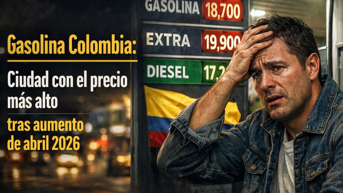 Gasolina Colombia: Ciudad con el precio más alto tras aumento de abril 2026